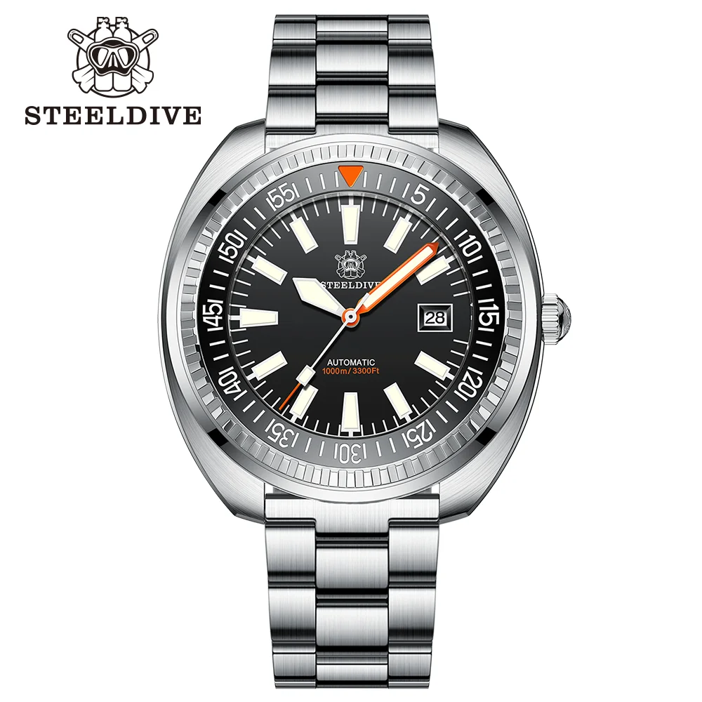 SD1983 Cooles Design STEELDIVE Marke 1000M Wasserdicht 49MM Große Größe NH35 Automatische Keramik Lünette M4 Tank Dive Uhren für Männer Image