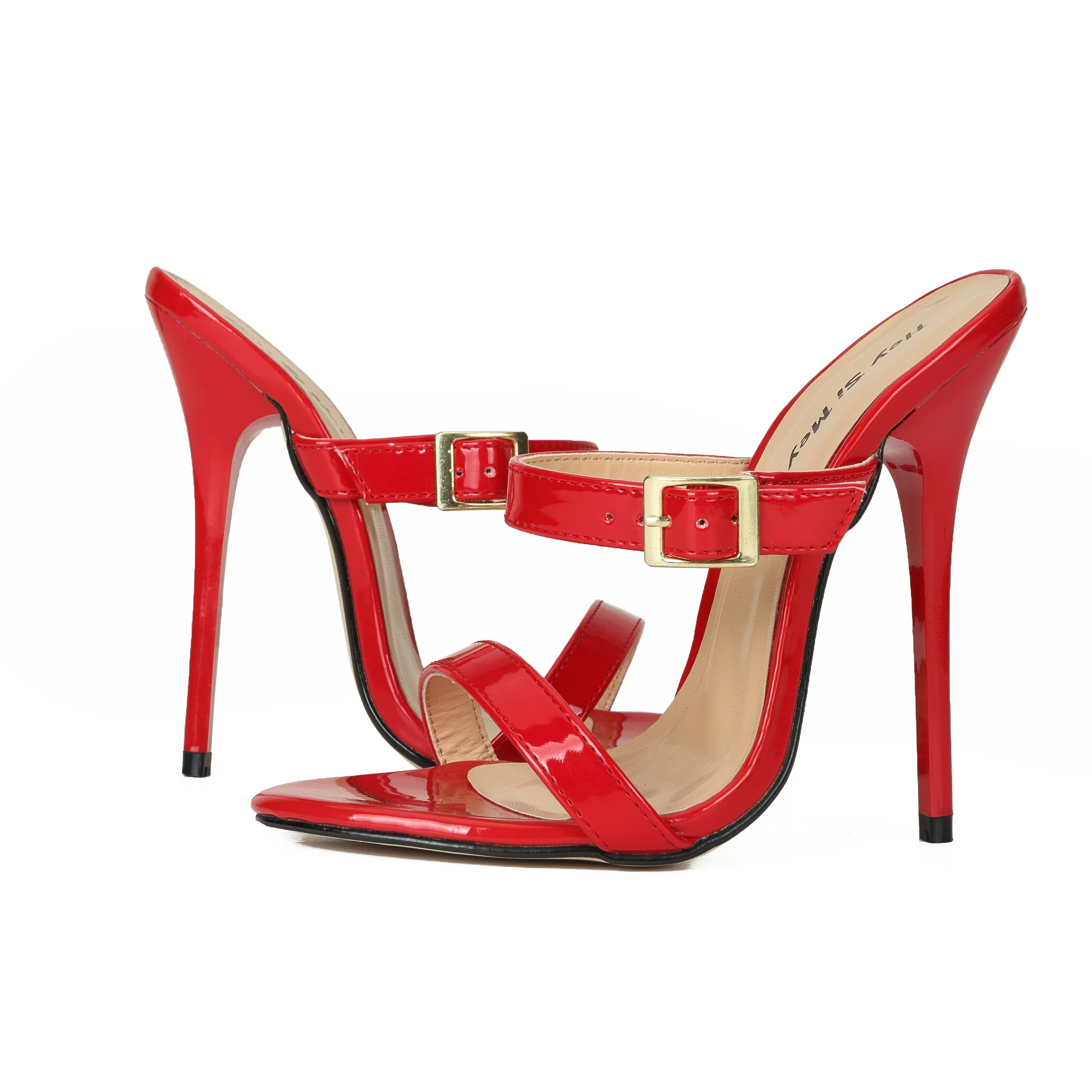 SDTRFT Stiletto Plus: 46 47 48 49 50 sommer E + breite sandalen 130mm dünne heels sexy offene spitze rutschen frauen Patent leder schuhe