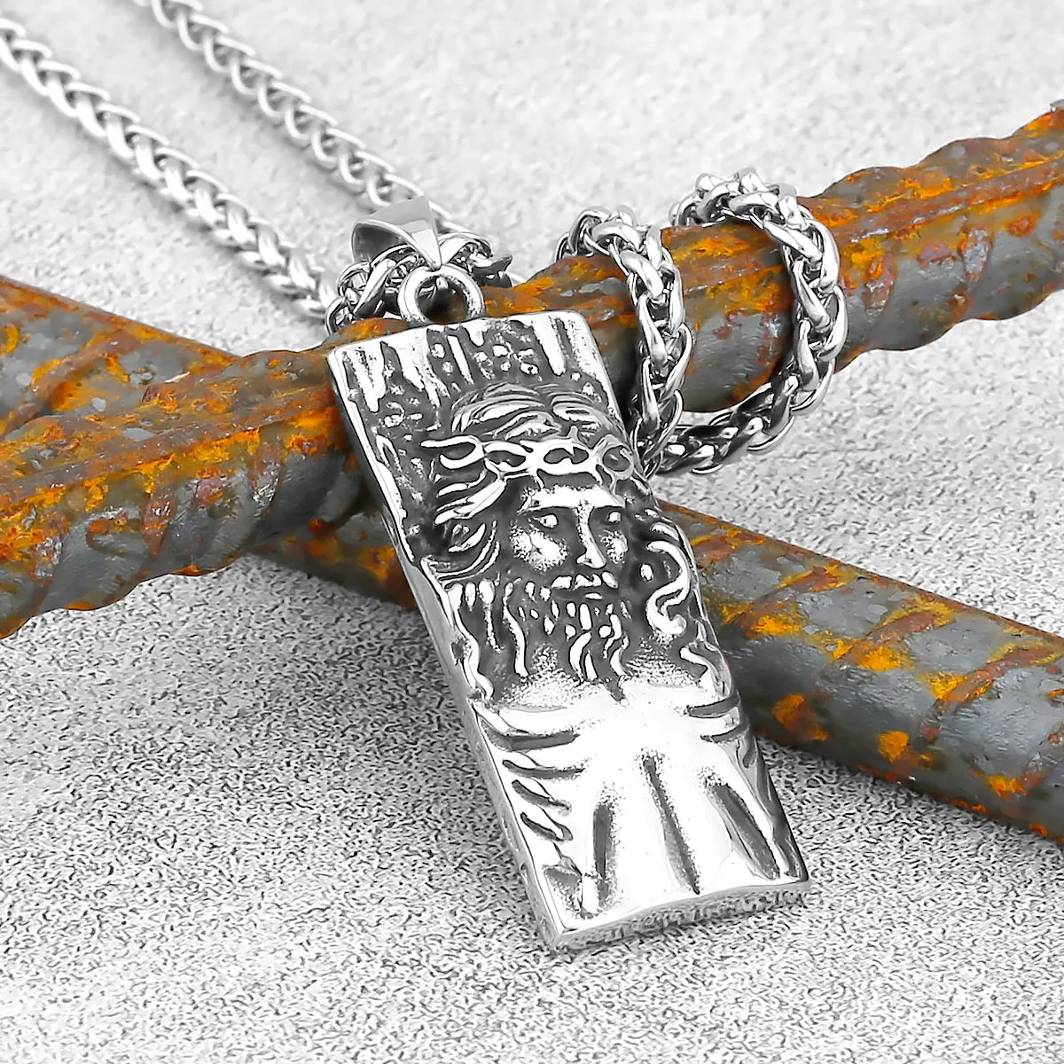 Krieger Schild Klassisches Design Kreative Retro Religiöse Wikinger Halskette Nordic männer Hip Hop Mode Dominierenden Anhänger Schmuck Image