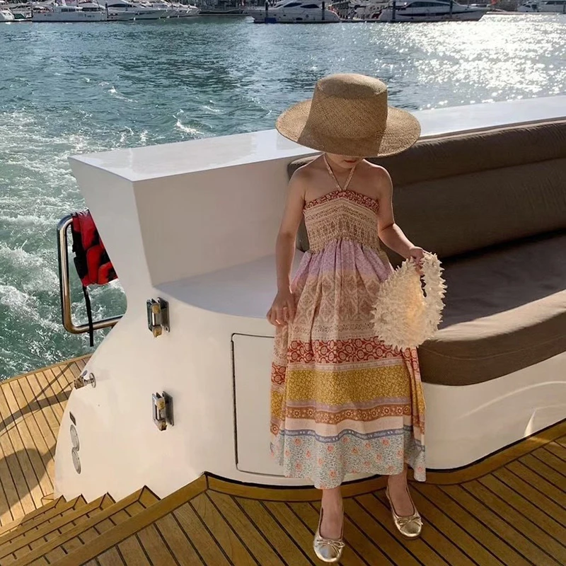 MILANCEL Neue Sommer Kinder Farbe Kleid 2-6T Kinder Böhmischen Stil Slip Kleid Mädchen Outwear Mode Kleidung Image