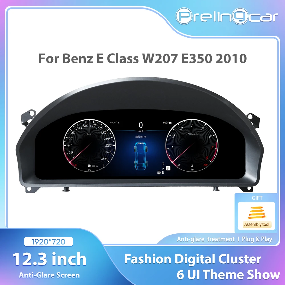 12,3 LCD Digital Dashboard Cluster Für Benz E Klasse W207 E350 2010 Jahre NTG 4,5 5,0 Auto Instrument Panel Cockpit Speedme Image