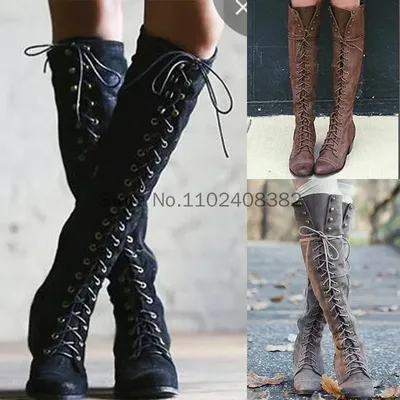 Neue mittelalter liche Kostüm Ritter Stiefel Wikinger Cosplay Larp Schuhe Pu Leder Krieger Frauen Cosplay Phantasie Stiefel Karneval Party Steampunk Image