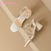 Sommer Reife Weiß Schwarz Frauen Slingback Sandalen Mode High Heels Dame Schuhe Plus Kleine Große Größe 33 43, 49 52
