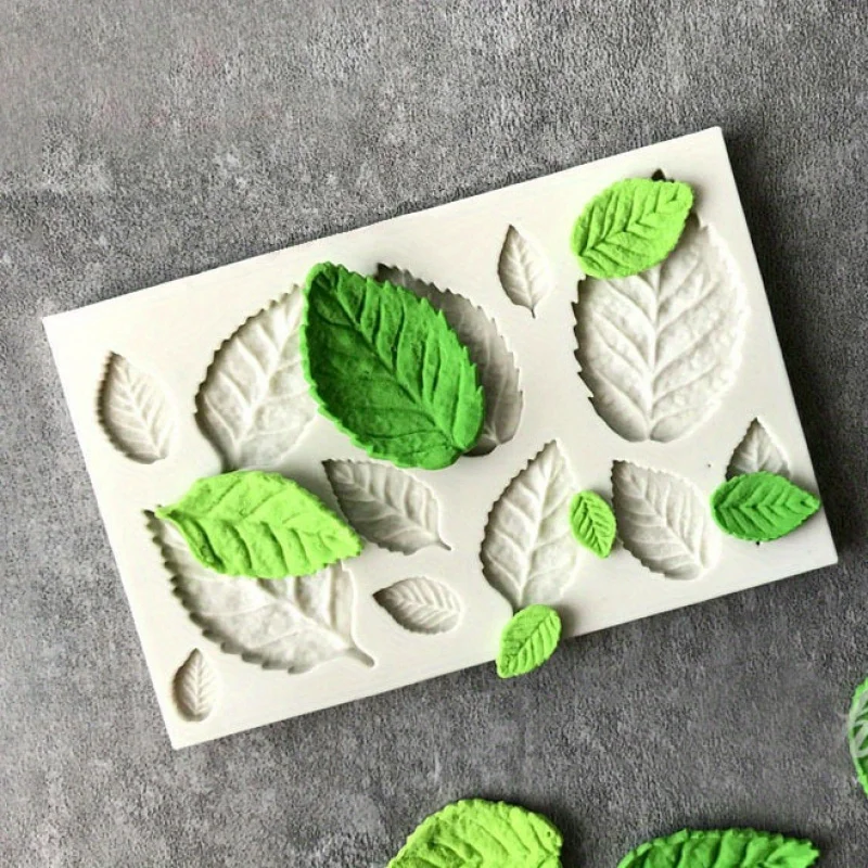 1 Stück 3 Blattform Anhänger Gussform Süßigkeiten Liebhaber Schokolade Backform, Diycake Dekorations werkzeuge, Backwerk zeug, Küchen helfer Image