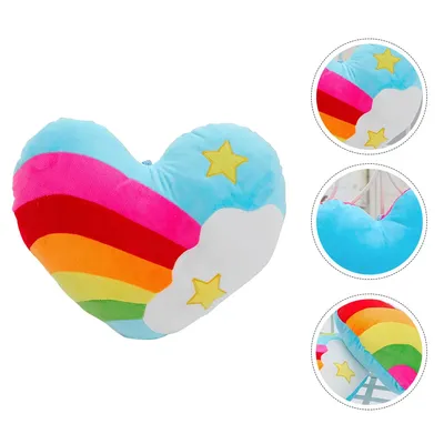 Regenbogen Herz Weihnachten Geschenk Kissen Dekor Büro Dekor Kissen pp Baumwolle Form Image