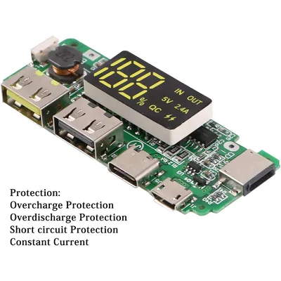 18650 Lade karte Dual USB 5V 2.1a Mobile Power Bank Modul 2,4 50 Lithium Batterie ladegerät Platine Image