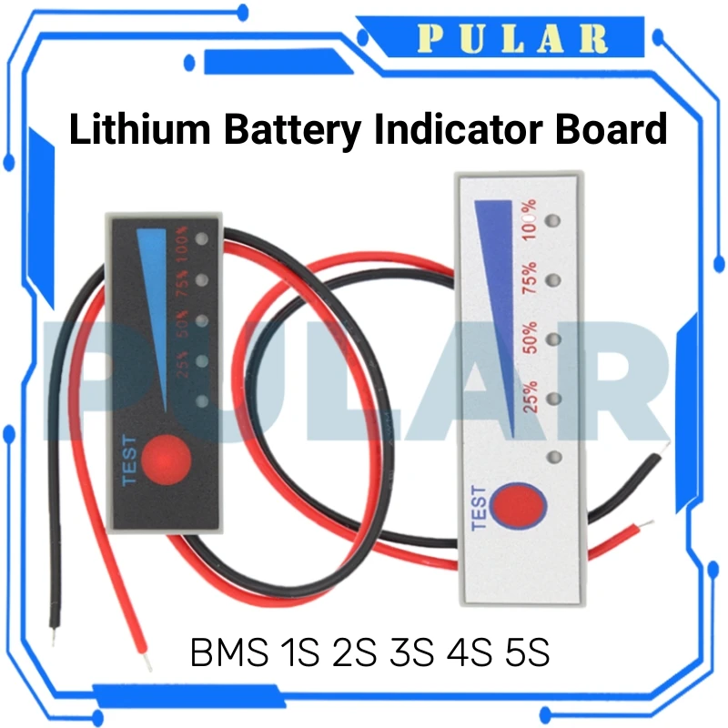 1S 2S 3S 4S 5S 4,2V-21V Lithium-Batterie Li-po Li-Ion Kapazität Anzeige PLR Board Power Display Lade Ladung LED Tester Image