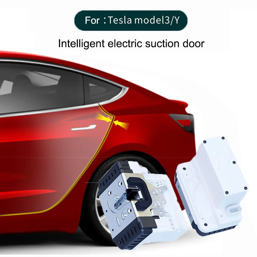 4. Auto elektrische Saugt ür schloss für Tesla Modell 3 y Autozubehör Anti Prise schließen automatische Schlösser ﻿ Image
