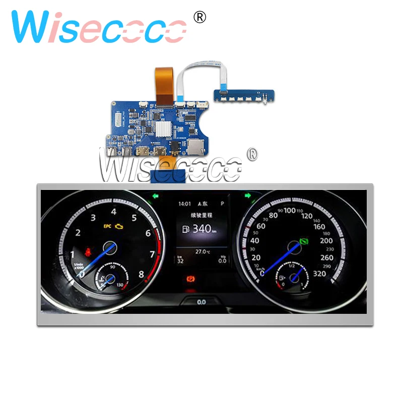 12,3 zoll 1920*720 LCD gestreckt Bar Bildschirm HSD123KPW1-A30 Auto Display USB Typ-C controller board Image