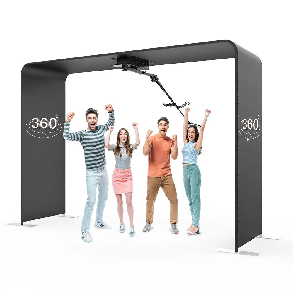 Hot Selling Sky 360 Foto kabine kostenlos angepasste Logo Overhead 360 Video Foto kabine drehbare Arm halterung mit Flight case Image