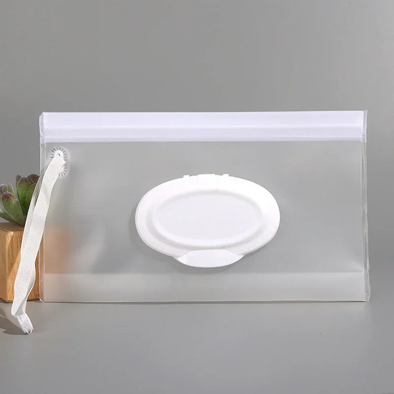 Baby Feuchttücher Beutel EVA Tragbare Transparente Halter Fall Flip Cover Wiederverwendbare Nachfüllbare Tissue Tücher Beutel Nützliche Tissue Box Image