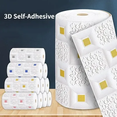 70cm * 1m 3d Wanda uf kleber Stereo Deckenplatte Dach Dekor Schaum Tapete selbst klebende wasserdichte Dekoration Image