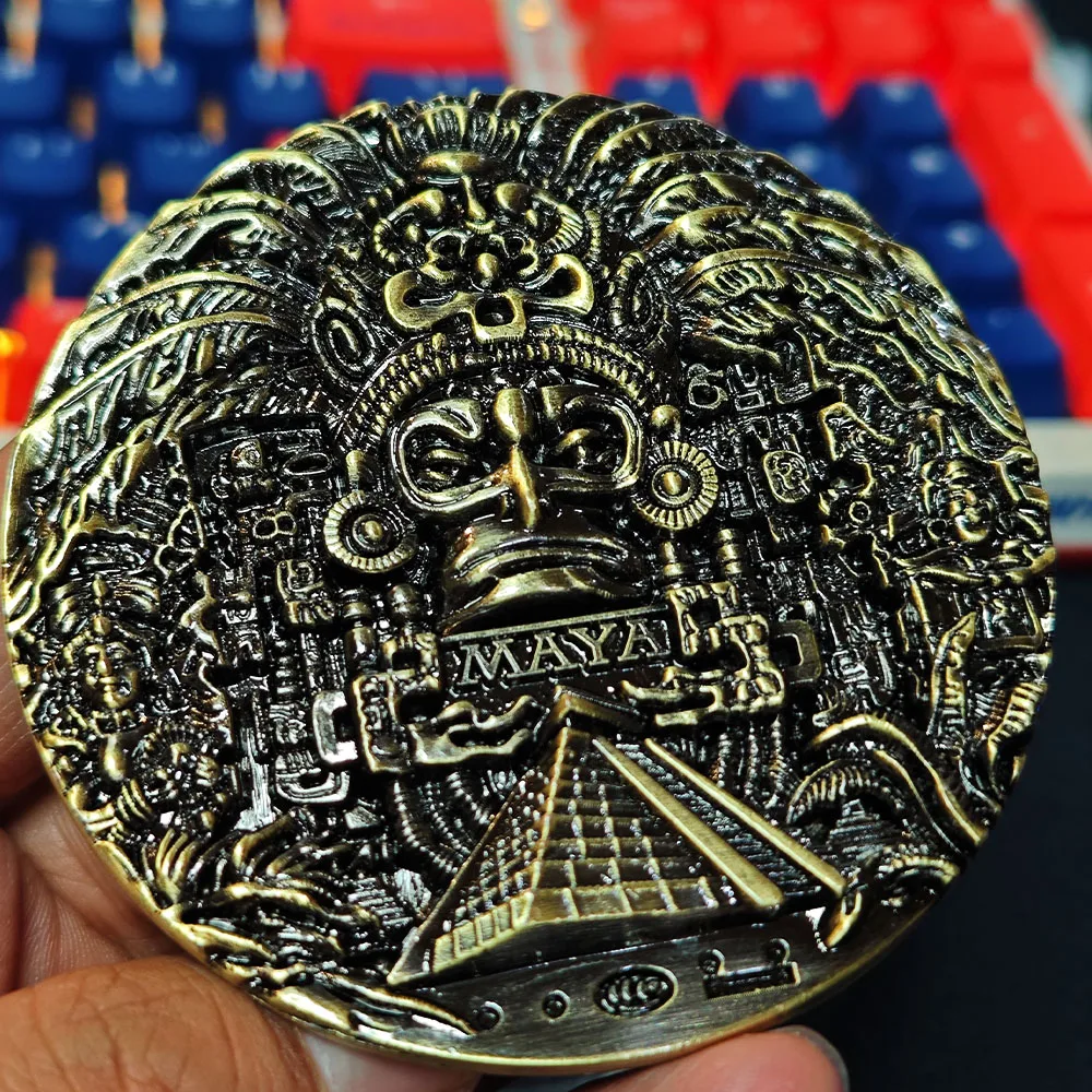 Andenken münze Maya 3d Gedenkmünzen Sammlung von amerikanischen großen Relief münzen Image