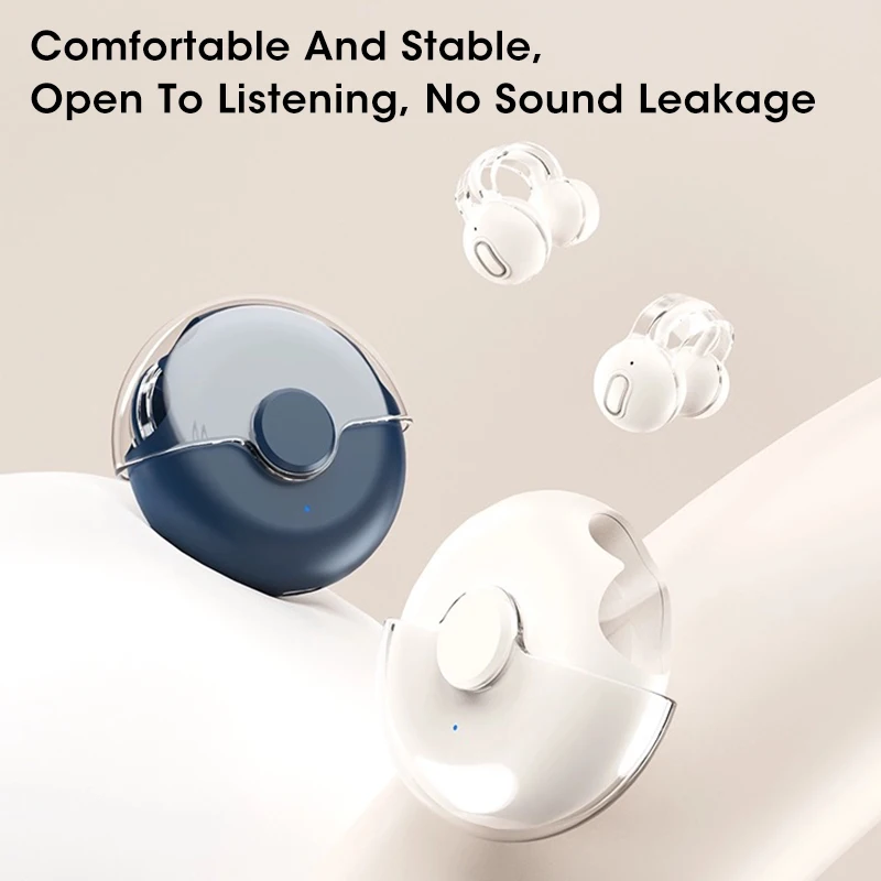 Bluetooth-Ohrhörer, echte kabellose Clip-on-Kopfhörer, Bluetooth-Headsets mit Geräuschunterdrückung, Ohrenschellen, Freisprecheinrichtung mit Mikrofon für Xiaomi iOS Image