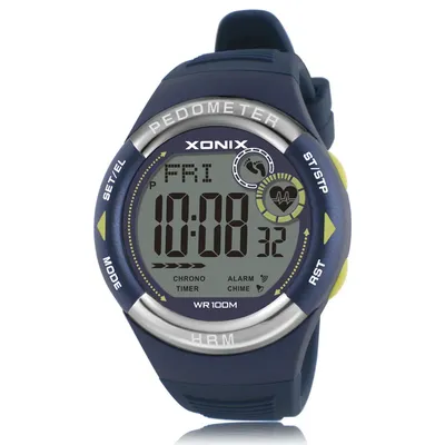 XONIX Classics Neue Mode Schrittzähler Herzfrequenzmesser Kalorien BMI Sport Wasserdicht 100m Digitaluhr Laufen Tauchen HRM3