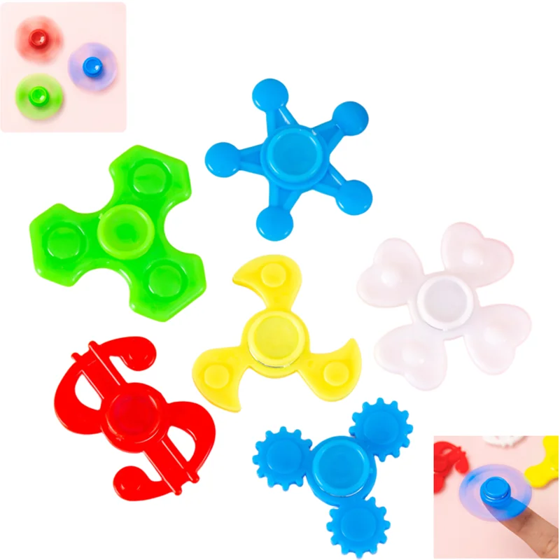 12 stücke Mini Lustige Fingertip Gyro Geometrische Kunststoff Rotation Spielzeug Kinder Party Favor Leckerli Schule Gast Goodie Füllstoff Geburtstag Geschenke Image