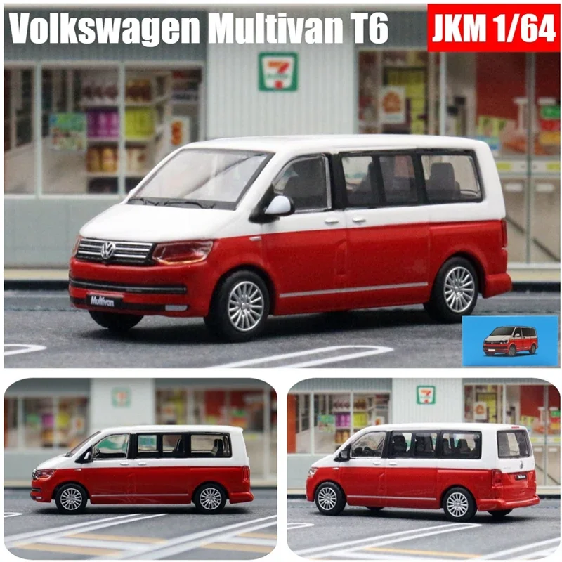 1/64 VW Multivan T6 MPV Legierung Auto Modell Diecast Metall Racing Auto Fahrzeuge Modell Simulation Miniatur Skala Sammlung Kinder Geschenke Image