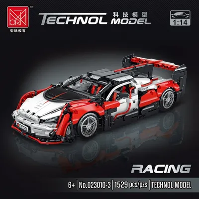 1529 stücke Mork technische mclarened Säbel Super Rennwagen Bausteine Modell Moc Kit Ziegel Image