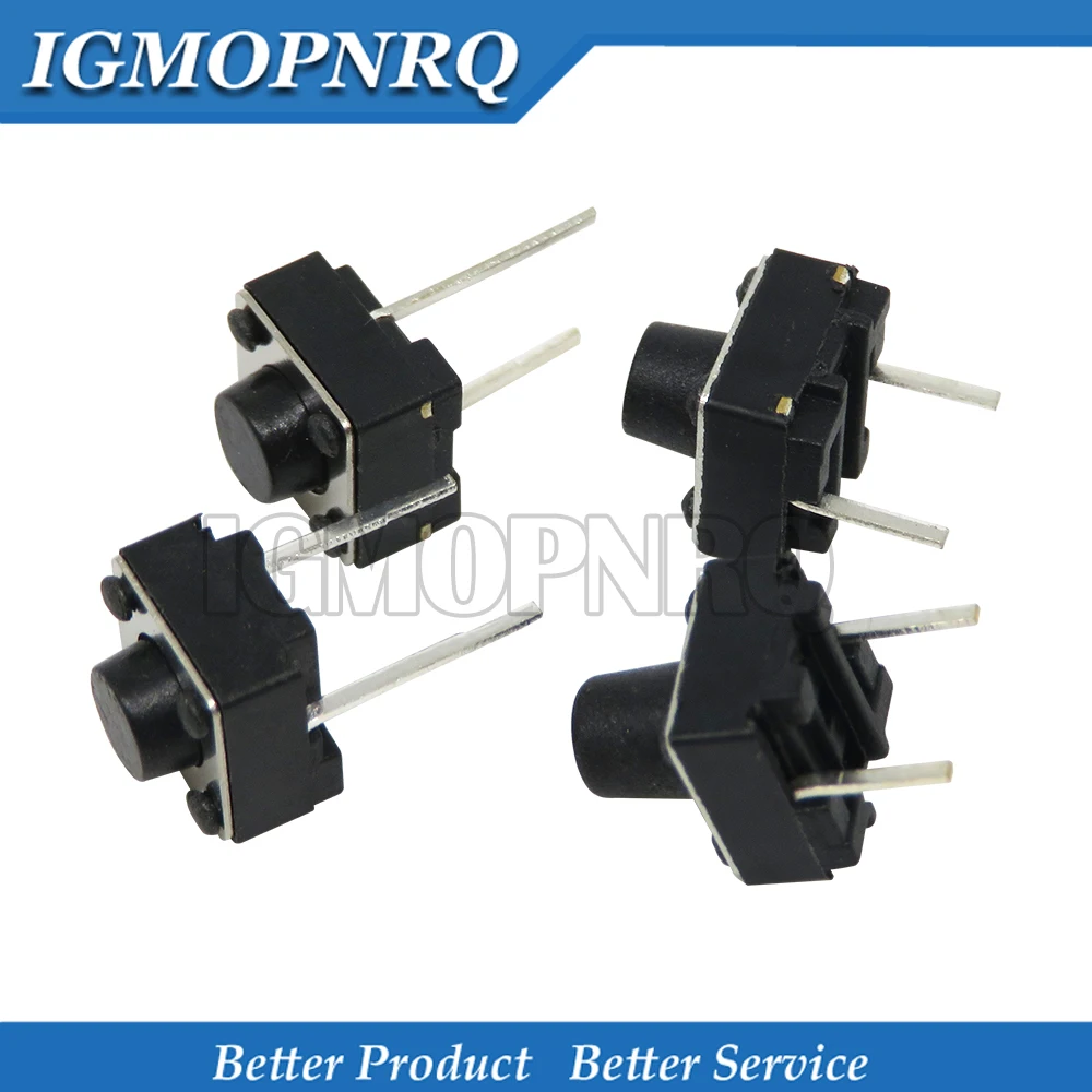 100PCS Tactile Push Button Switch 6X6X 4,3/5/6/7MM 2PIN pumuddsy Micro Schalter 6*6*4,3mm 5mm 6mm 7mm Power schalter taste Image