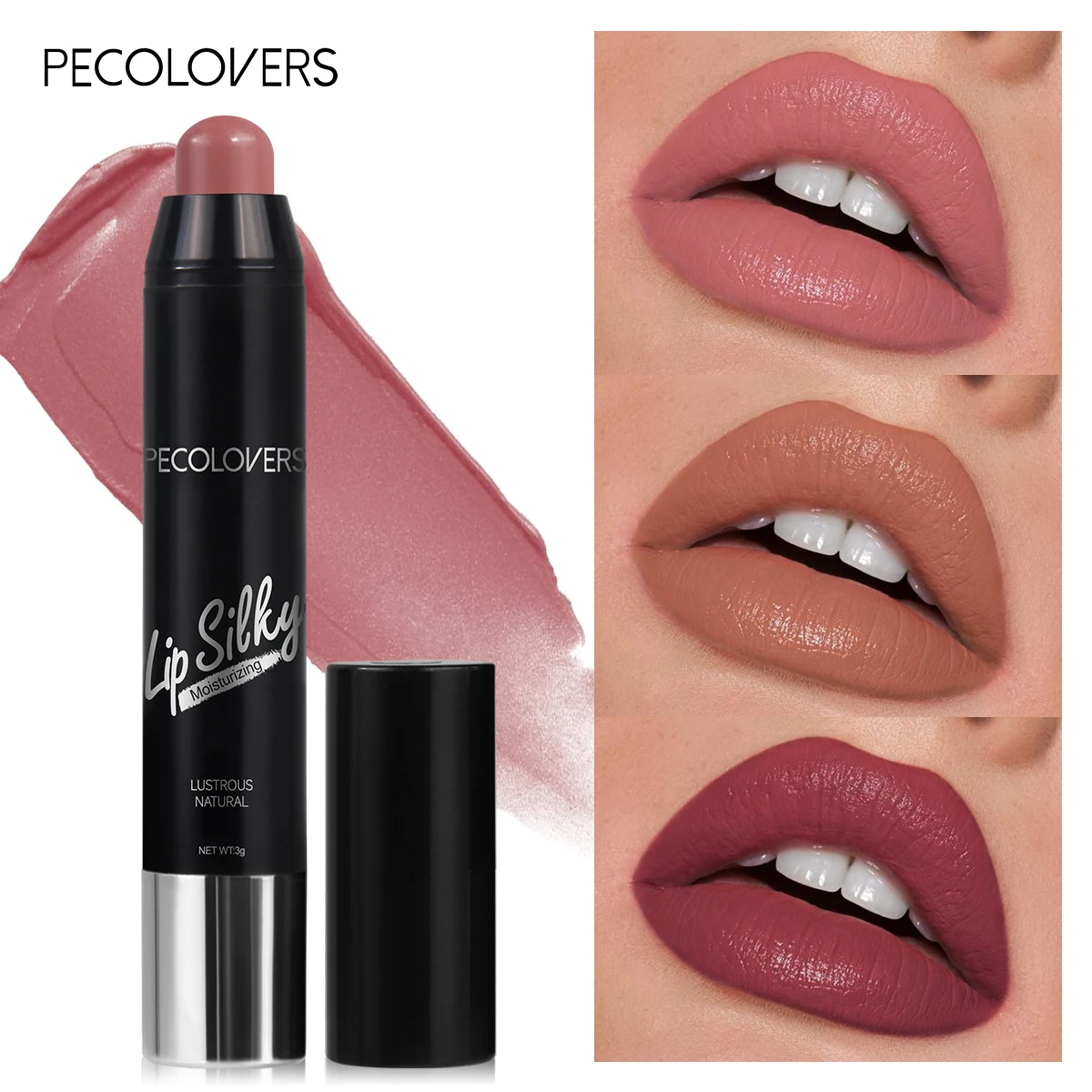 Buntstift Lippenstift feuchtigkeit spendendes Finish Lip gloss Lippenstift Stift Lip Liner-langlebig, wasserdicht, glatt, Lippen Make-up Image