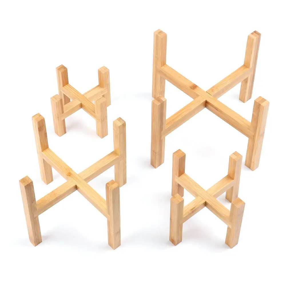 Garten liefert bodens tehende Bonsai Display Stand Holz Blumentopf halter Blumentopf Basis Indoor Outdoor Home Dekoration Tablett Image