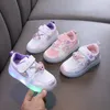 Disney Kinder Mädchen Schuhe Kinder Turnschuhe Mädchen Elsa gefroren Prinzessin Casual Sport Student Schuhe LED Lichter Schuhe Größe 21-30