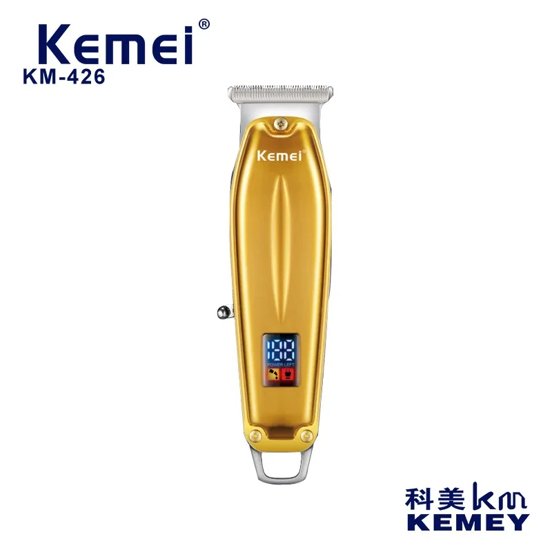 Kemei Km-426 USB Mini Design Gravur Trimmer Aufladen LED Digital anzeige Herren Haars ch neider Trimmer Image