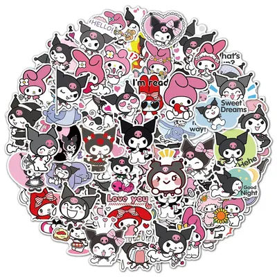 10/30/50/100 stücke meine Melodie Kuromi Cartoon Aufkleber Kinder Spielzeug für Gepäck Wasser Image