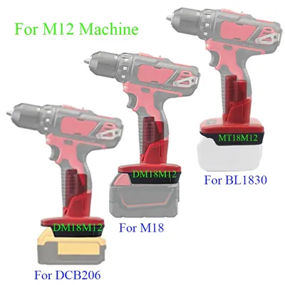 Mt18m12 dm20m12 adapter konverter für makita für dewalt 18v 20v für m18 lithium ionen batterie für milwaukee 12v für m12 elektro werkzeug