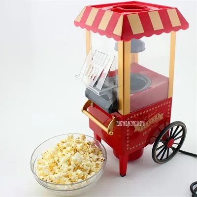 PM2800 Metall Ungiftig PP Vintage Mini Popcorn Maschine Haushalt Retro Popper Maschine Kleine Klassische Popcorn Maker 220V/110V