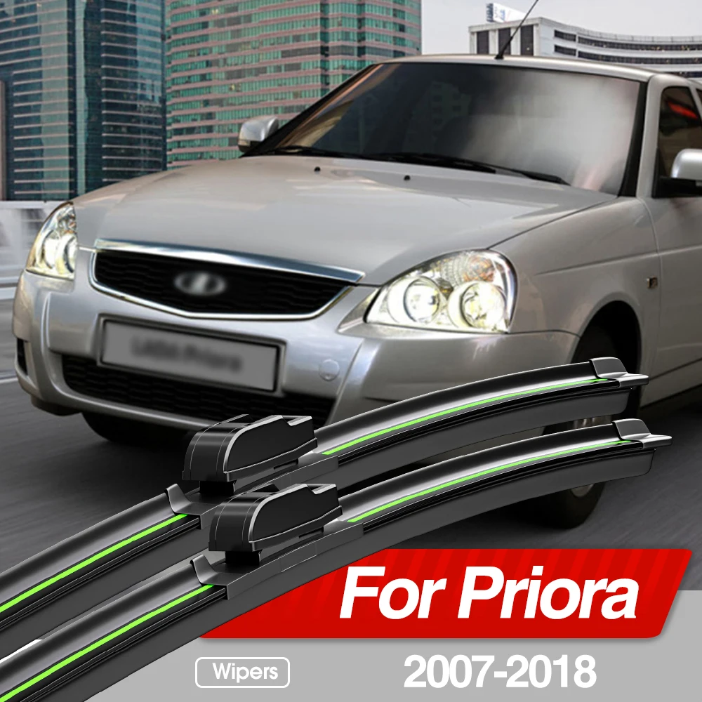 Für lada priora 2007 2018 2007-2014 Frontscheiben wischer blätter 2 stücke Windschutz scheiben fenster zubehör Image