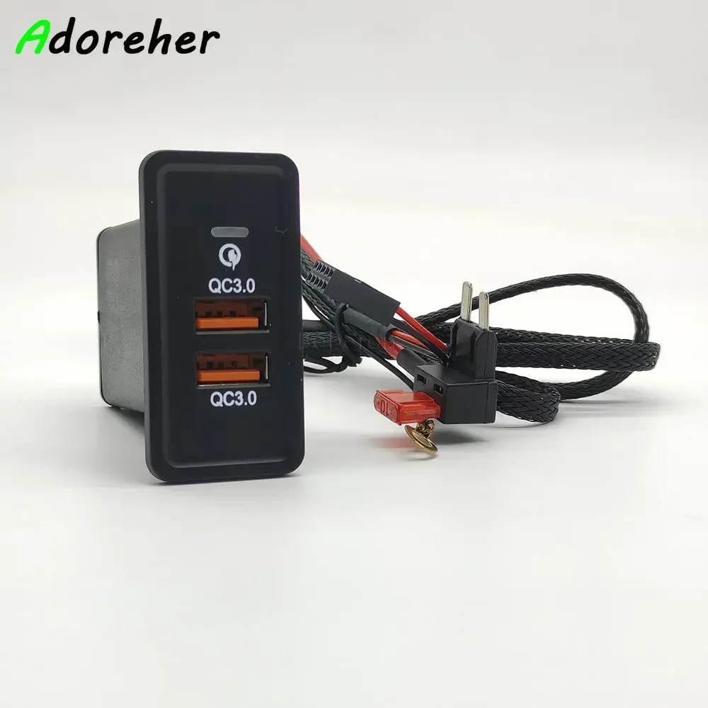 Für VW Golf 7/7,5th USB lade auto ladegerät aufbewahrungsbox buchse handy QC3.0 schnelle Image