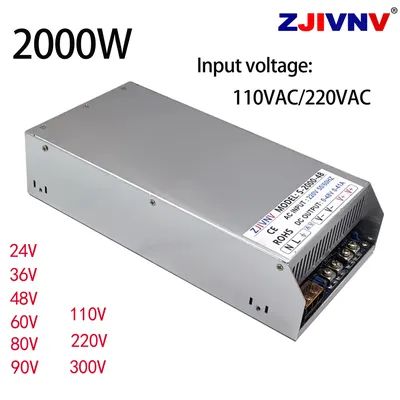 Neues 2000-W-Schaltnetzteil, Ausgangsspannung 24 V, 36 V, 48 V, 60 V, 70 V, 80 V, 90 V, 110 V, 220 Image
