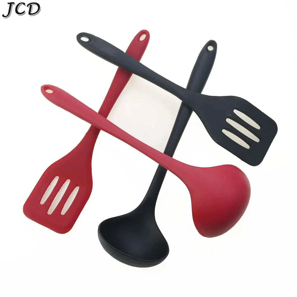 Jcd Antihaft-Silikon kelle Suppe Löffel Turner Küchengeräte Kochute nsilien Utensilien Ei Fisch Bratpfanne Schaufel gebratene Schaufel Image