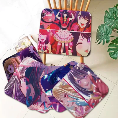 Anime Oshi No Ko Hoshino rundes Plüsch kissen Home Back Kissen weich bequem 50x50cm Stuhl matte Pad Image