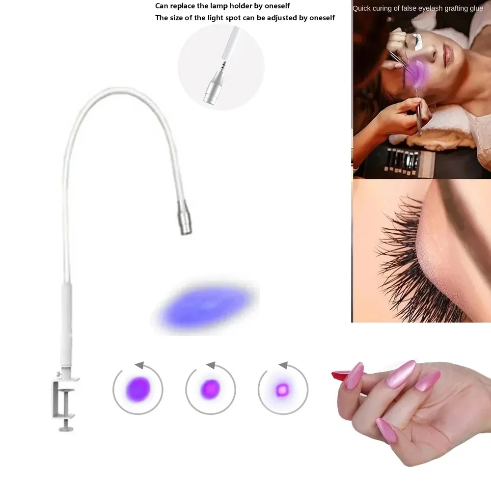 Lila Licht multifunktion ale hochwertige Maniküre schöne Wimpern Transplantation UV-Kleber Härtung lampe mit Clip und Schalter USB-Lampe Image