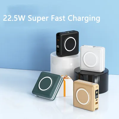 15W magnetisches drahtloses Aufladen Magsafe Ladegerät Power Bank 15000mAh QC 3.0 22,5 W Schnell Image