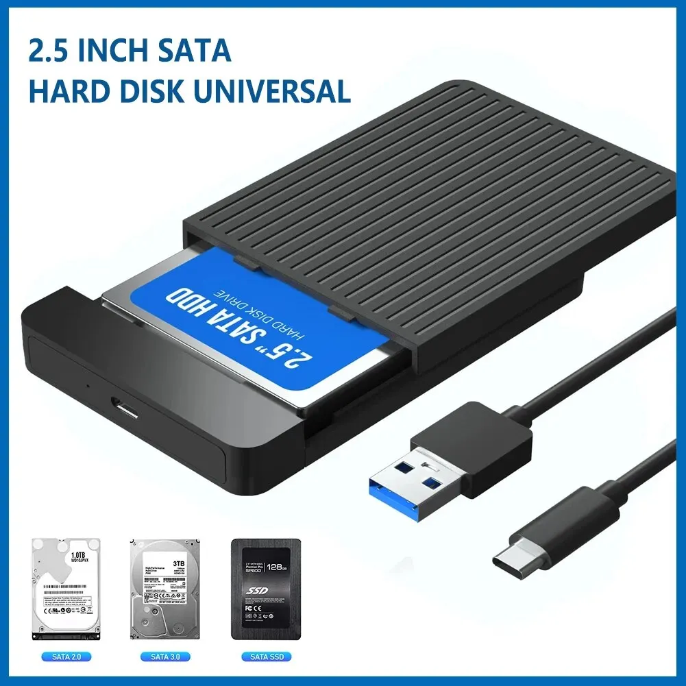2,5 HDD/SSD-Gehäuse SATA auf USB 3.1/3.0 Adaptergehäuse 6 Gbit/s HD Externe Festplattengehäuse Box für Festplatte HDD Typ USB-C-Gehäuse Image