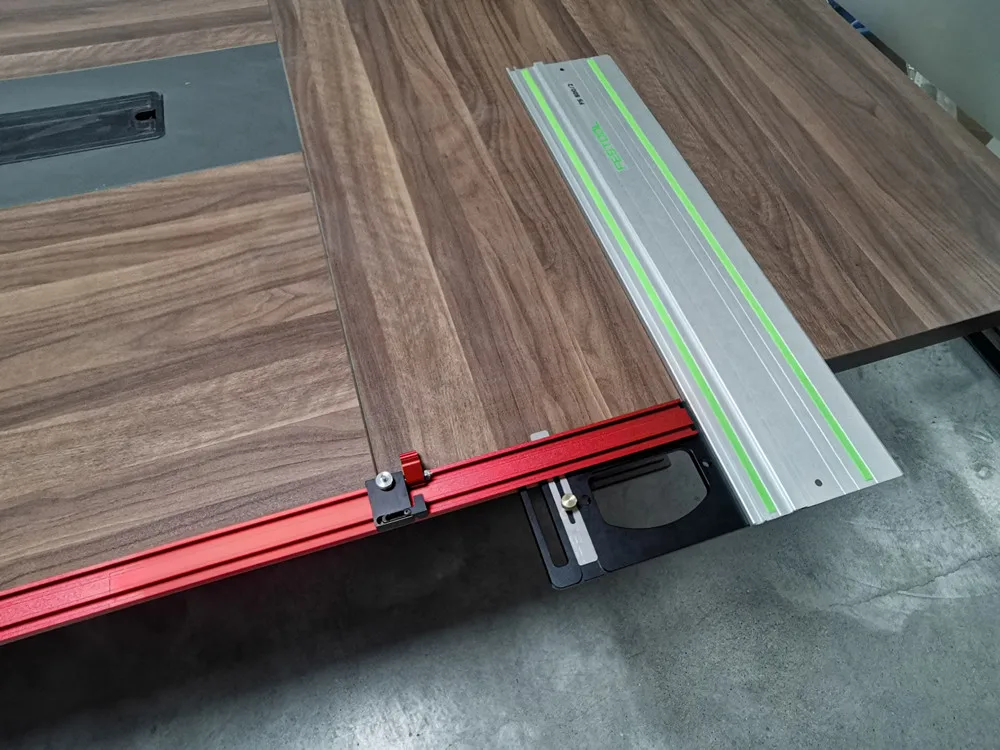 Fonson Aluminium legierung Holz bearbeitung Verlängerung führungs schiene T-Gleis verbinder für Gleis säge Schiene Parallel führungs system Image