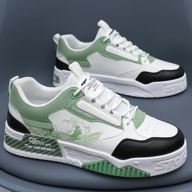 Herren-Freizeitschuhe mit dicken Sohlen, vier Jahreszeiten, niedrige Board-Schuhe, weiche Sohlen, bequeme Wanderschuhe, Studenten-Sport-Board-Schuhe