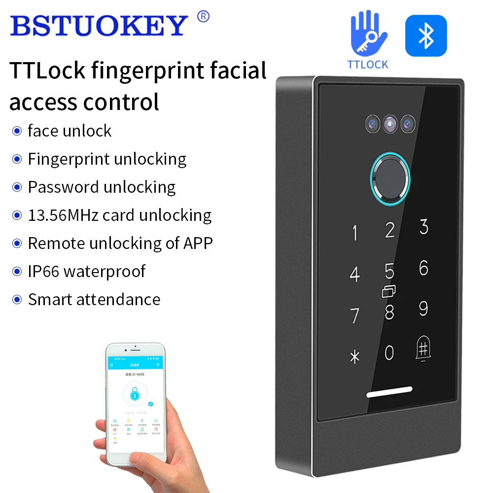Ttlock ttrenting app Gesicht biometrischen Finger abdruck Zeiter fassung system wasserdicht Mitarbeiter Rekorder Gesichts erkennung Zeit Uhr Image
