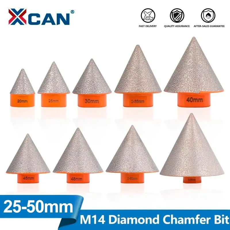 XCAN 1 Stück Diamant-Fasen-Bits 20–75 mm M14 Fräsen Fliesenschneider Marmor Beton Lochsäge Mauerwerk Bohren Kronen Image