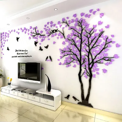 3D Baum Wandkunst Wandaufkleber abnehmbare Vinyl Aufkleber Wandbild TV Hintergrund Home Decor Image