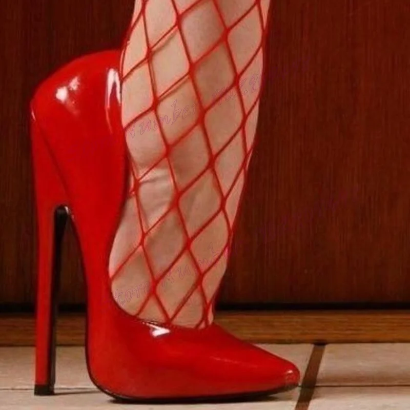 Rote extreme High Heels sexy Pumps spitze Zehen Schuhe für Frauen Lack leder Stilettos High Heels Schuhe 2024 Zapatos Para Mujere