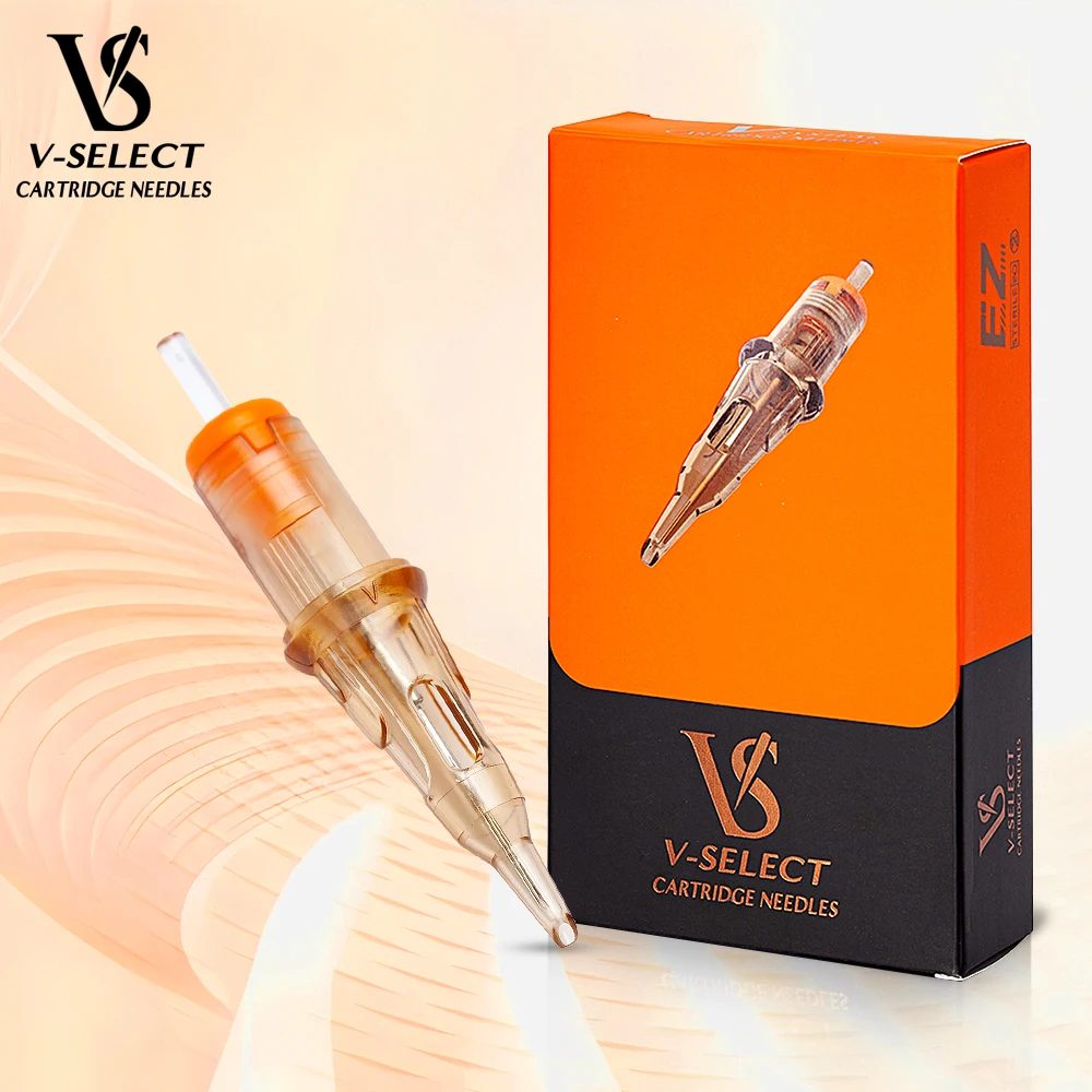EZ V-Select Cartridge Tattoo-Nadeln # 12 0,35 mm # 10 0,3 mm runde Shader-Tattoo-Nadeln für Kartuschen-Tattoo-Maschine, 20 Stück/Box Image