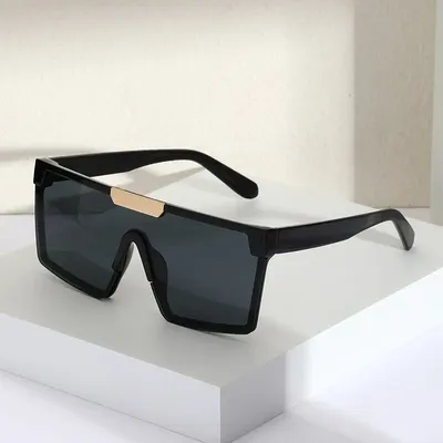 2023 Vintage männliche Flat-Top-Sonnenbrille Männer Marke schwarz quadratische Farben uv400 Farbverlauf Sonnenbrille für Frauen cool einteilig Designer
