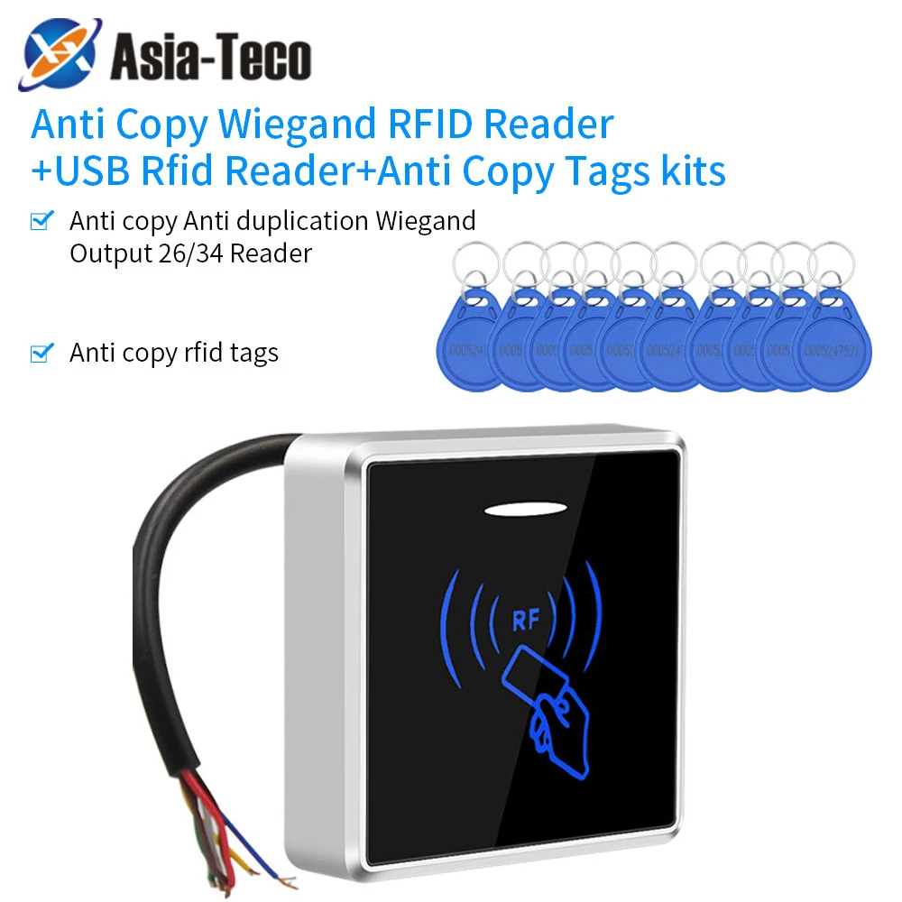 Kein Relais Anti-Kopie Rfid-Tastatur Kartenleser Wiegand 26/34 Ausgangsleser für Zugangskontrollsystemplatine Anti-Duplikation Image