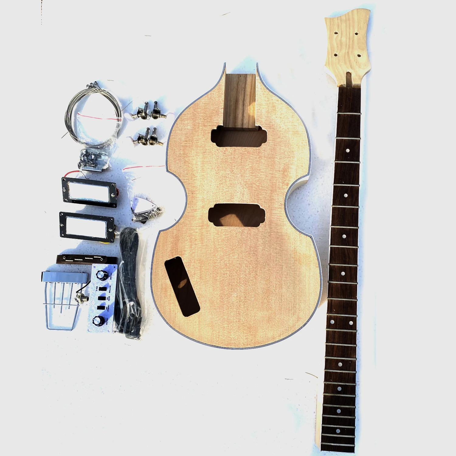 Neues DIY E-Bass-Gitarren-Kit Geigelbass bauen Sie Ihre eigenen in der linken Hand Image