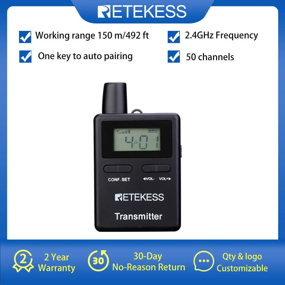 Retekess Wireless Transmitter Für TT109 Tour Guide System 50 Kanal Reisen Museum Besuchen Treffen Fabrik Kirche Übersetzung Image