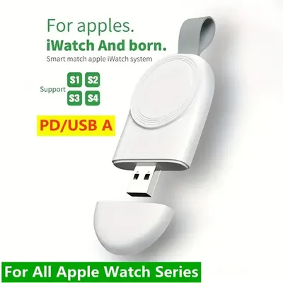 Neues magnetisches kabelloses Ladegerät für Apple Watch 8, 7, 6, 5, 4, 3 SE Ultra 2, IWatch Dock-Adapter, Ladegeräte, tragbare USB-Ladestation Image